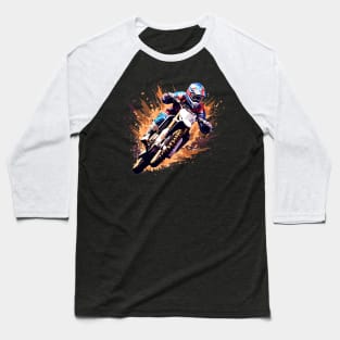 Moto Racing Fast Speed Competition Abstract Baseball T-Shirt